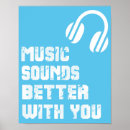 Recherche de amour de musique posters Typographie