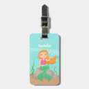 Recherche de sirène de mer bagages étiquettes Jeune fille