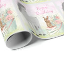 Recherche de anniversaire de lapin papier cadeau Aquarelle