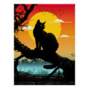 Recherche de silhouette de chat posters Pour tous