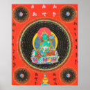 Recherche de tara vert posters Mandala