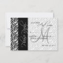 Recherche de motif de zèbre invitations Monogramme
