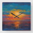 Recherche de paysage marin horloges Coucher de soleil