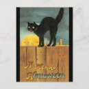 Recherche de un joyeux halloween cartes postales Chat noir