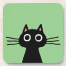 Recherche de chaton drôle dessous de verres Chat noir