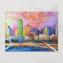 Recherche de dallas le texas cartes postales Aquarelle