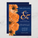 Recherche de bleu marine mariage invitations Floral