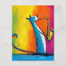 Recherche de chat abstrait cartes postales Vibrant