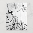 Recherche de vélo noir et blanc cartes postales Transport