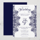 Recherche de dentelle bleu marine invitations Mariés