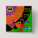 Recherche de petits monstres mignons badges Anniversaire