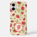 Recherche de motif de fraise iphone coques Rouge