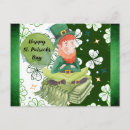 Recherche de trefle cartes postales Lutin