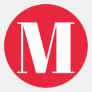 Recherche de rouge et blanc autocollants Monogramme