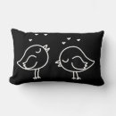 Recherche de coeur noir et blanc coussins Amour