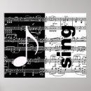 Recherche de notes musicales art Noir et blanc