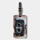 Recherche de appareil photo bagages étiquettes Gros plan