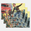 Recherche de gardes papier cadeau Vintage