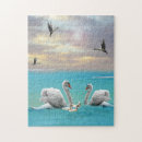 Recherche de cygne blanc puzzles Faune