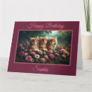 Recherche de fleurs de chat vœux cartes D'anniversaire du chat