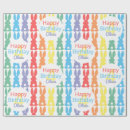 Recherche de lapin heureux papier cadeau Mignon