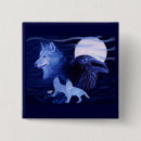 Recherche de lune de loup badges Nuit