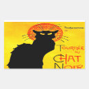 Recherche de halloween rectangles autocollants Chat noir