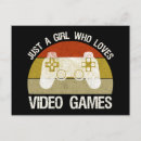 Recherche de manette de jeu cartes postales Geek