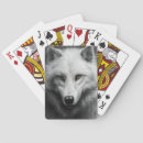 Recherche de loup blanc jeux de cartes Noir et blanc