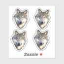 Recherche de portrait loup autocollants Faune
