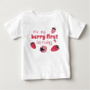Recherche de first birthday bébé tshirts Fraise