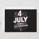 Recherche de famille de 4 invitations Patriotique