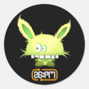 Recherche de monstre dents autocollants Vert