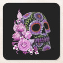 Recherche de crâne sucre de dessous de verres Dia de los muertos