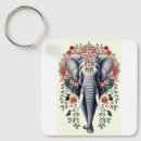 Recherche de éléphant floral porteclés Décoratif