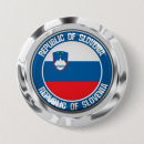 Recherche de drapeau de la slovénie badges Pays