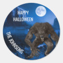 Recherche de loup garou pleine lune autocollants Halloween