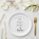 Recherche de lignes noires assiettes en papier Invités