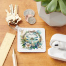 Recherche de jour carrés porteclés Aquarelle