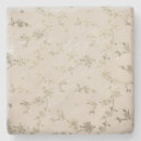 Recherche de motif floral vintage dessous de verres Beige