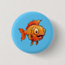 Recherche de poisson rouge badges Illustration