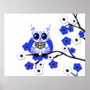 Recherche de bleu de hibou art Pour elle