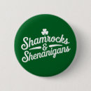 Recherche de jour de la saint patrick badges Shamrock