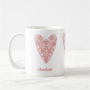 Recherche de coeur blanc rouge tasses Moderne