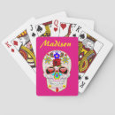 Recherche de crâne mexicain jeux de cartes Rose