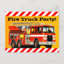 Recherche de de pompe à incendie anniversaire invitations Firetruck