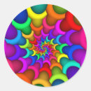 Recherche de couleurs psychédéliques autocollants Géométrique