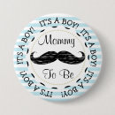 Recherche de moustache bleue badges Baby shower