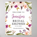 Recherche de floral bridal shower sign posters Élégant