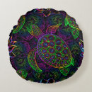 Recherche de motif de tortue coussins Transparent